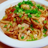 豚キムチ焼きうどん